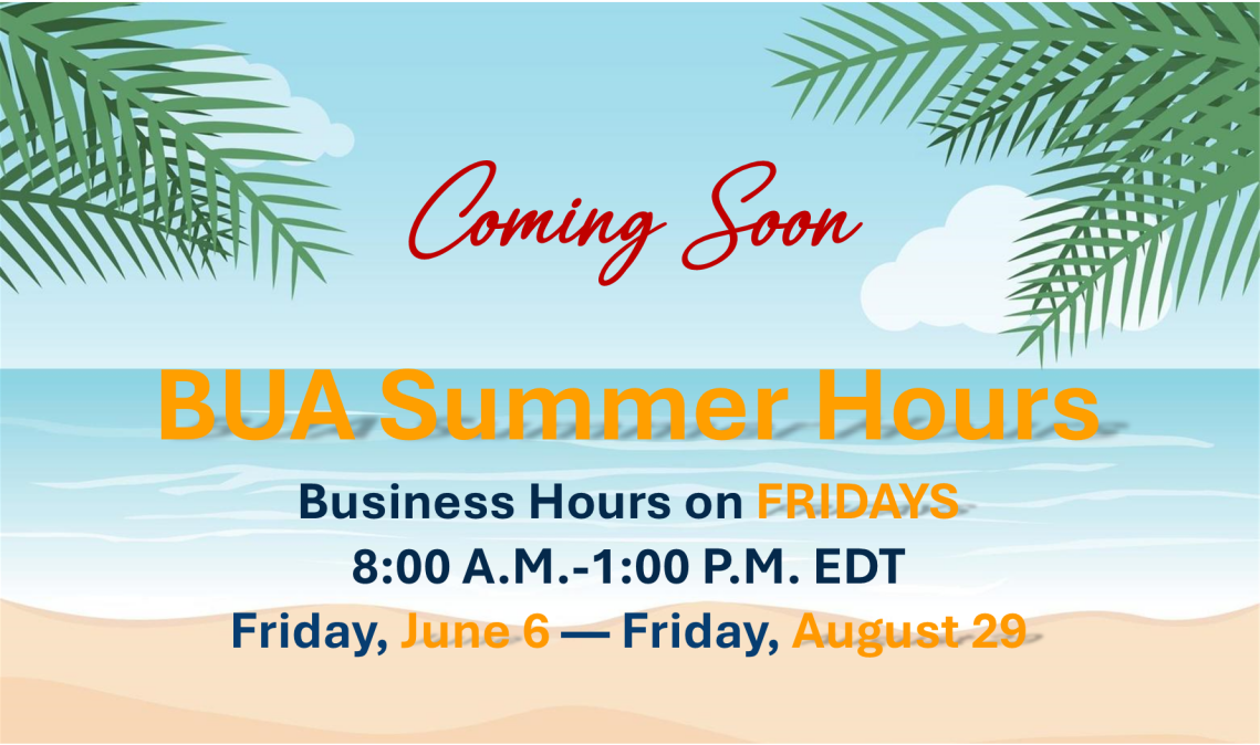 2025 BUA Summer Hours